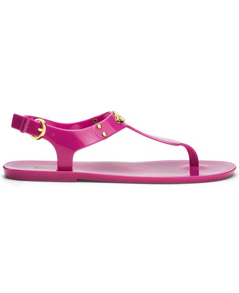 michael kors women's plate jelly sandals soft pink|Michael Kors jelly sandals clear.